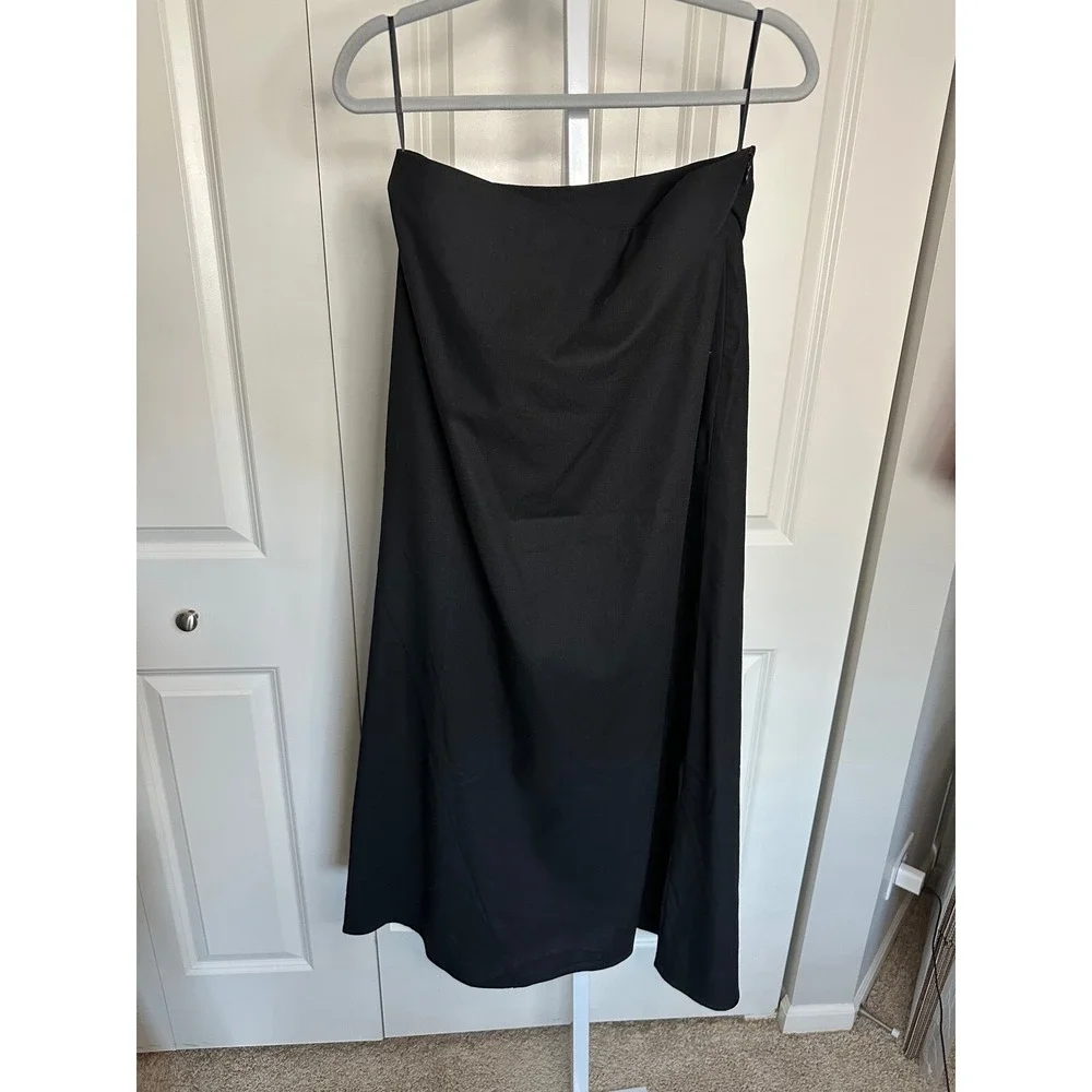 Commense Black Midi Skirt Elegant‎ Evening Cocktail Party L